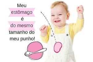 Tamanho do estômago do bebê